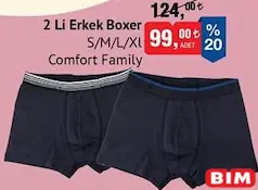 COMFORT FAMİLY 2'Lİ ERKEK BOXER COMFORT FAMİLY 2'Lİ ERKEK BOXER